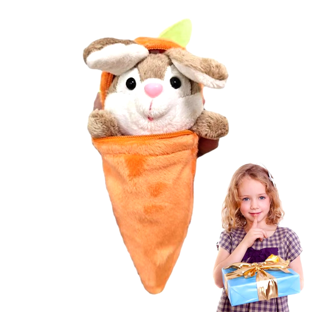 Easter Bunny Plush Toy Keychain Pendant | Cute Stuffed Carrot Bunny (12cm) for Trees, Backpacks & Cars