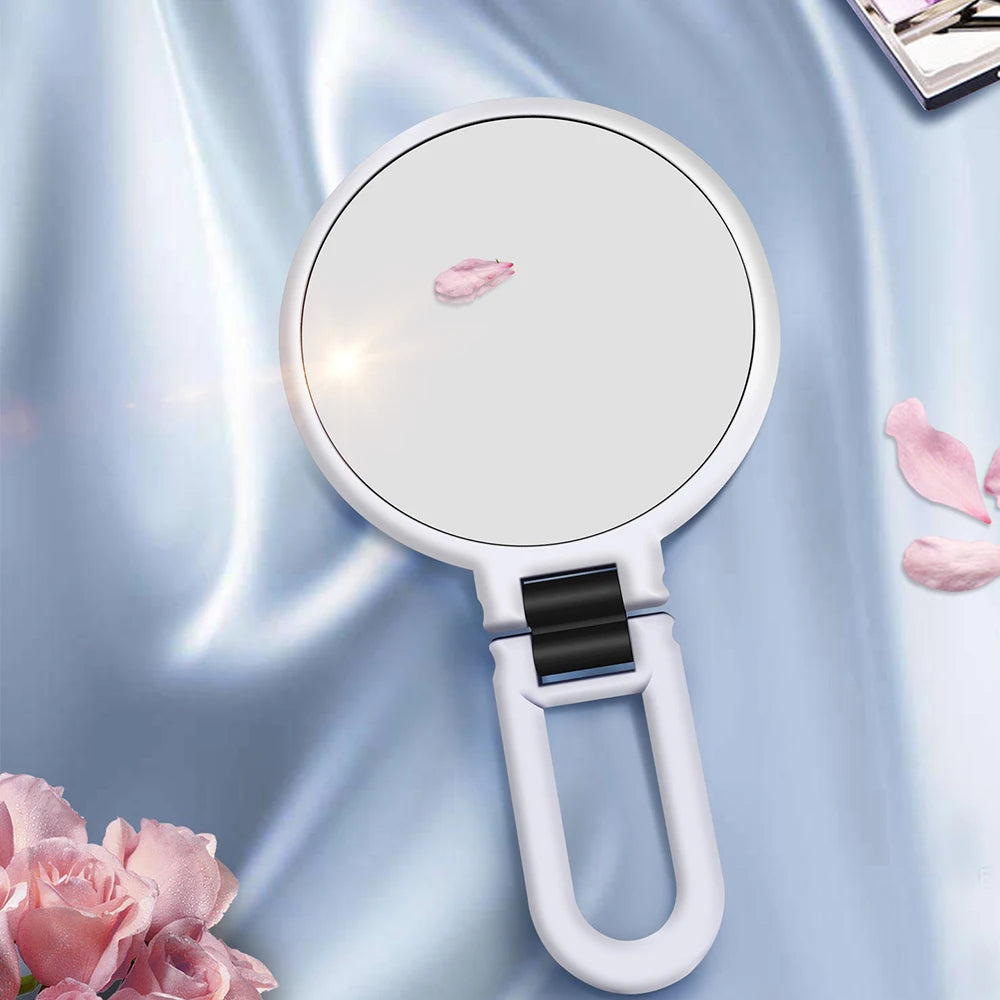 10/15X Magnifying Makeup Mirror Double Sided Makeup Vanity Mirror Handheld Mirrors Hand Mirror Compact Mirror Cosmetic Tools